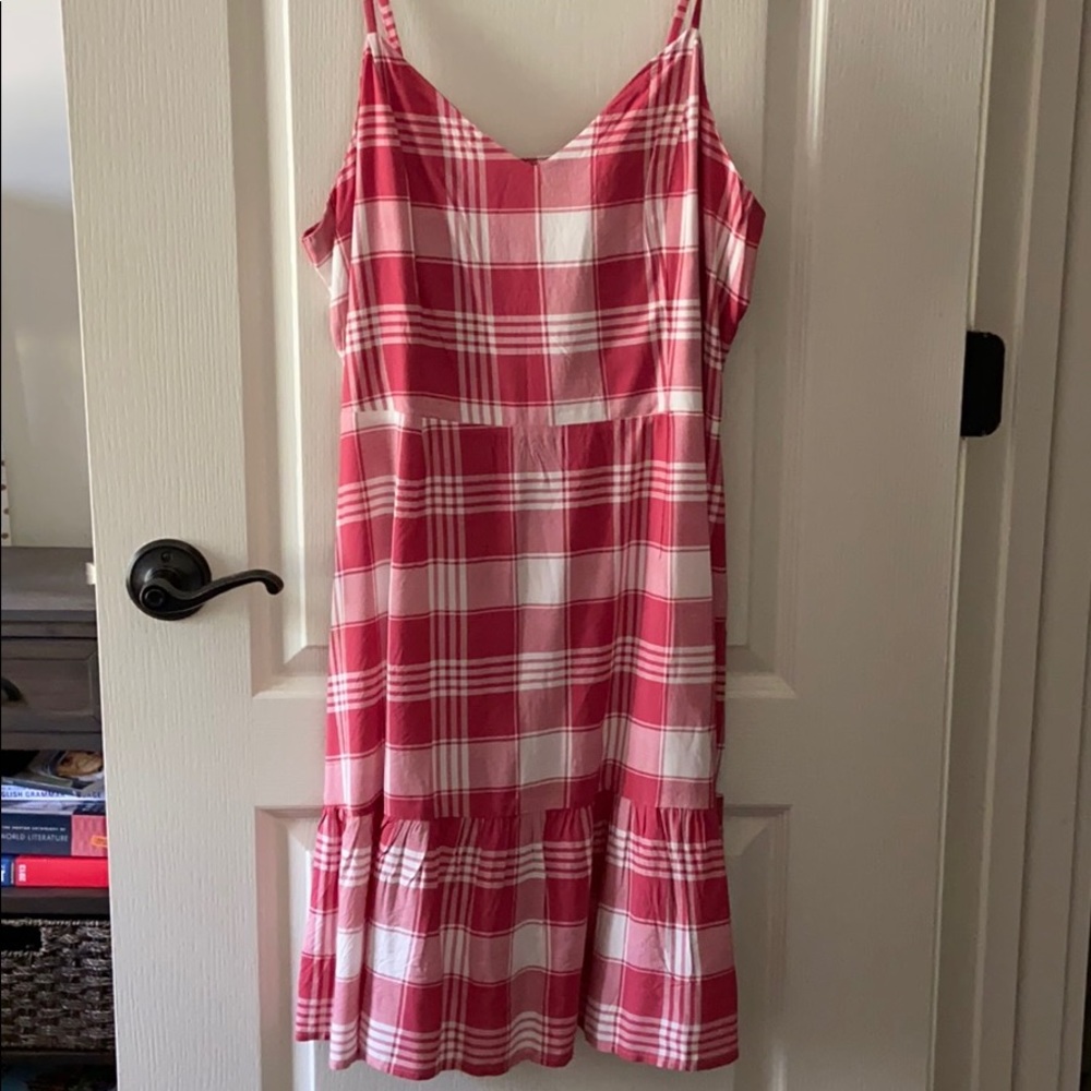 Plaid red dress that has never been worn !
